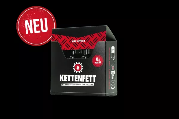KETTENFETT Lakritzlikör, 8 x 20ml Schrauberkasten Kurze